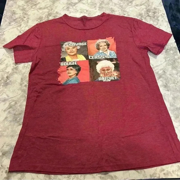 Women’s Golden Girls Purple “Savage Classy Bougie Rachet” tshirt size medium - Picture 1 of 4